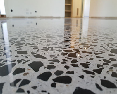 full exposure grind and seal polished concrete flooring