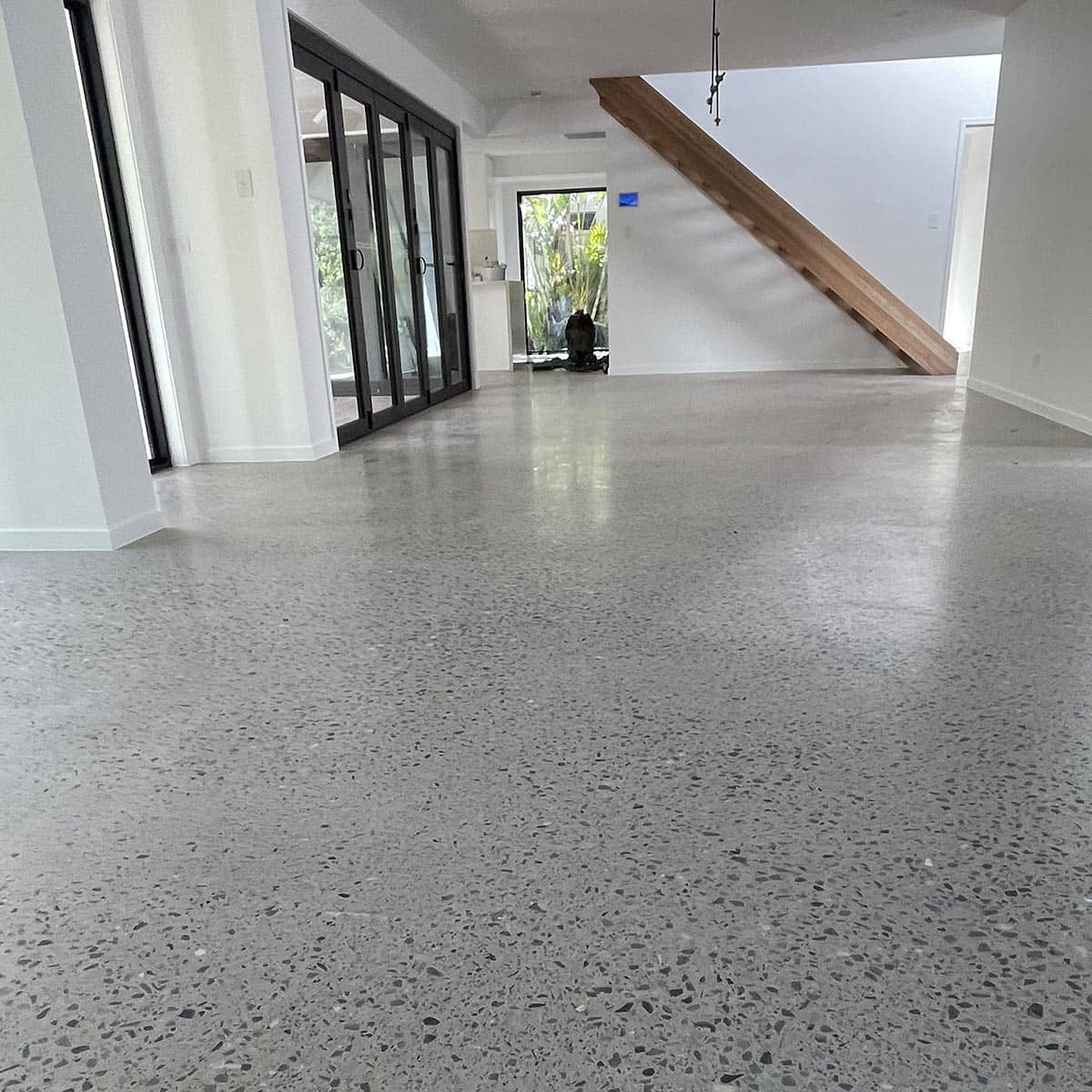 polished concrete in home