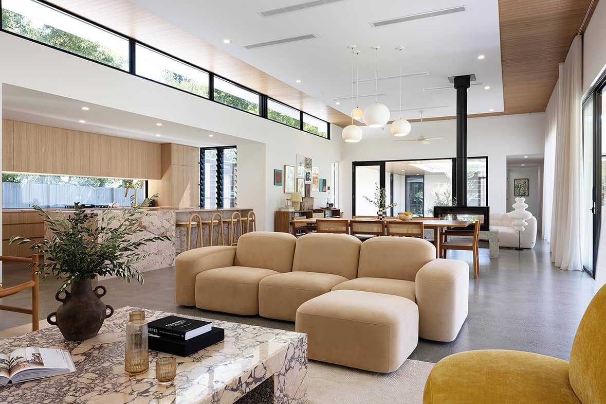 polished concrete in living room